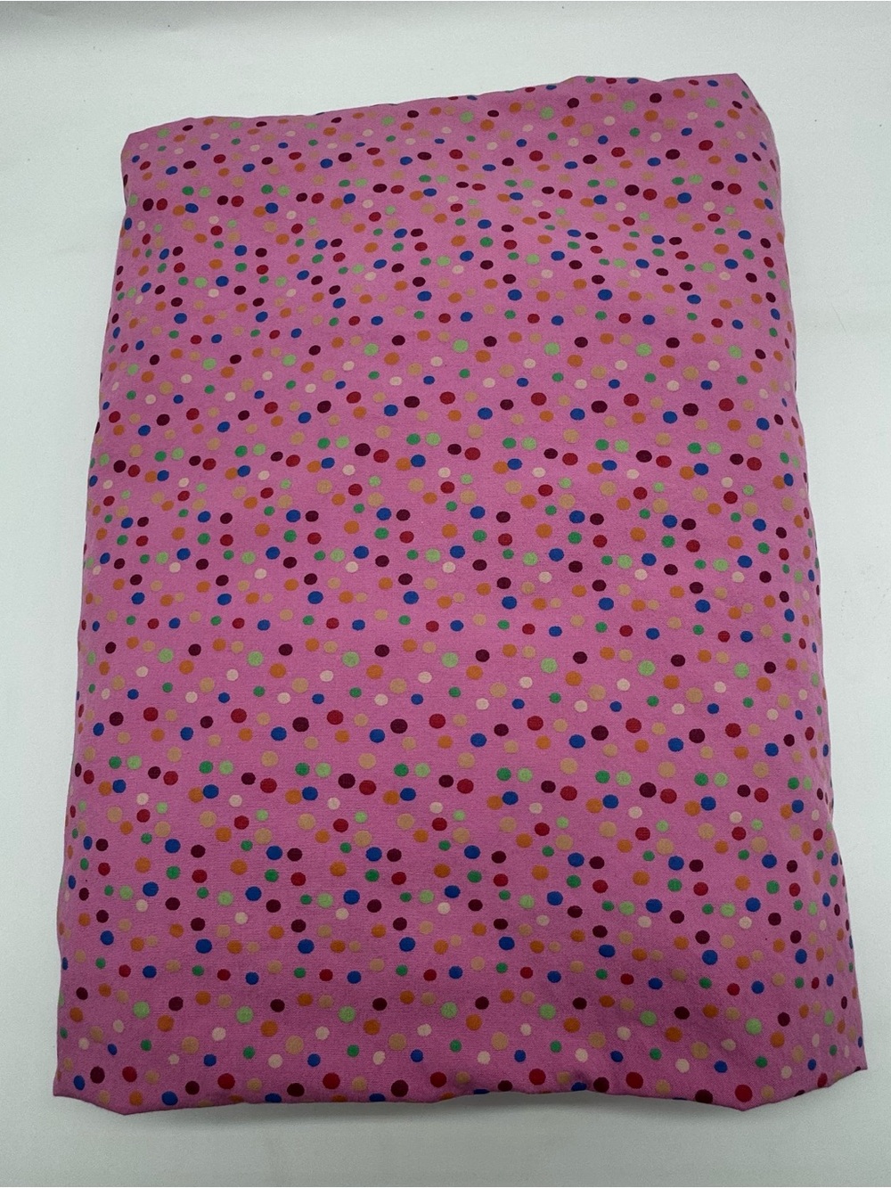 Land of Nod Pink Polka Dot Crib Sheet